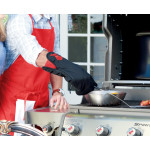 Grilovací rukavice Weber Premium | černá s červeným kotlem