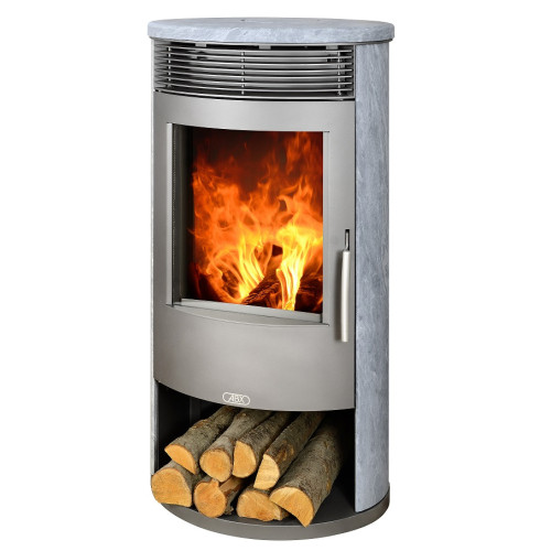 Krbová kamna ABX Tartu 5 šedý korpus, mastek