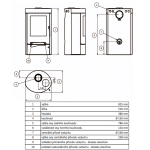 Krbová kamna ABX Tulsa 5 mastek s plotýnkou