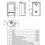 Krbová kamna ABX Tulsa 7 mastek s plotýnkou
