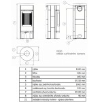 Krbová kamna ABX Vigo černý plech