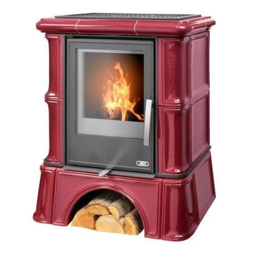 Kachlova kamna ABX Bavaria kachlový sokl, Bordo