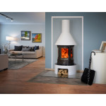 Krbová kamna ABX Vermont bílý plech