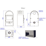 Krbová kamna ABX Viking I černý plech