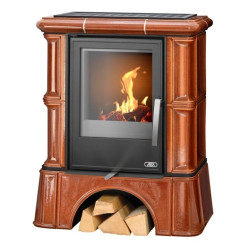 Kachlova kamna ABX Bavaria kachlový sokl, Kaštan