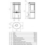 Krbová kamna ABX Yukon černý plech