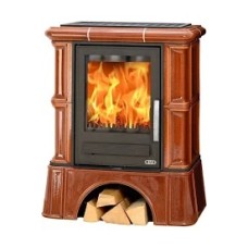 Kachlová kamna ABX Bavaria K I s TV kachlový sokl kaštan