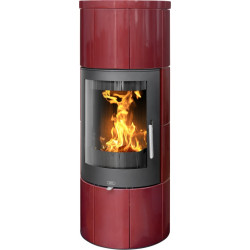 Kachlová Krbová kamna ABX Galie bordo