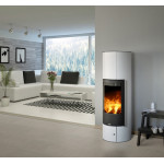 Krbová kamna ABX Oregon s akumulací bílý plech