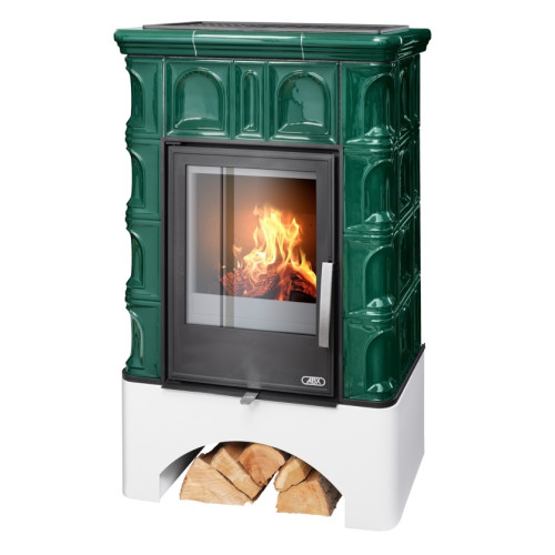 Kachlová kamna ABX Britania rovný sokl, Flaschengrün