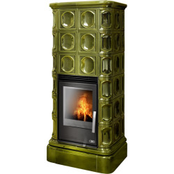 Kachlová kamna ABX Kaledonie Zelená