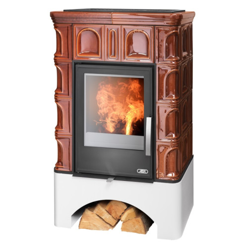 Kachlová kamna ABX Britania rovný sokl, Hnědá