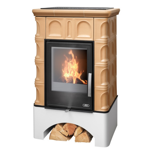 Kachlová kamna ABX Britania rovný sokl, Naturbraun