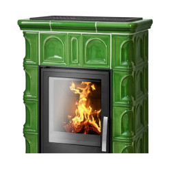 Kachlová kamna ABX Britania kachlový sokl, Moosgrün