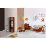 Kachlová kamna ABX Kastilie cofee