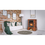 Kachlová kamna ABX Bavaria exklusive kachlový sokl, Moosgrün