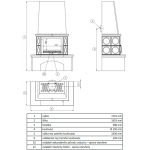 Kachlová kamna ABX Lombardie písková
