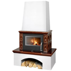 Kachlová kamna ABX Lombardie hnědá