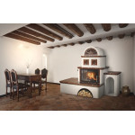 Kachlová pec ABX Pegas zelená, pravá