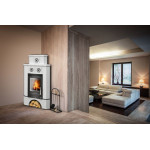 Kachlová kamna ABX Regina rohová, bílá