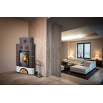 Kachlová kamna ABX Regina rohová, cofee