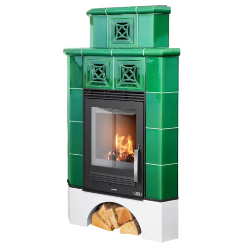 Kachlová kamna ABX Regina rohová, zelená