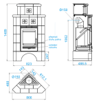 Kachlová kamna ABX Regina rohová, zelená