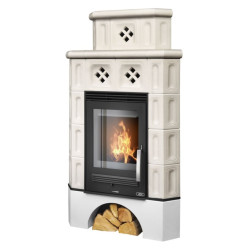 Kachlová kamna ABX Regina rohová, ahornweiss
