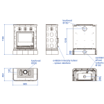 Kachlová Krbová kamna ABX Skotia hnědá