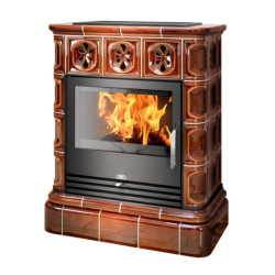 Kachlová Krbová kamna ABX Skotia hnědá