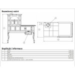 Kachlový sporák ABX velký zelený, levý