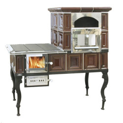 Kachlový sporák ABX velký hnědý, pravý