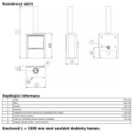 Krbová kamna ABX Toledo exklusive, kachle bílý satén