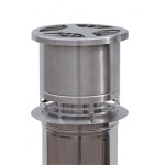 Aduro Regulátor komínového tahu stříbrný