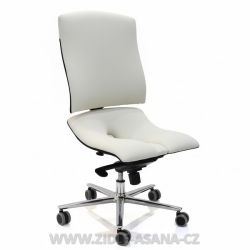 Ergonomická židle Ásana Steel Basic Textil White Pearl