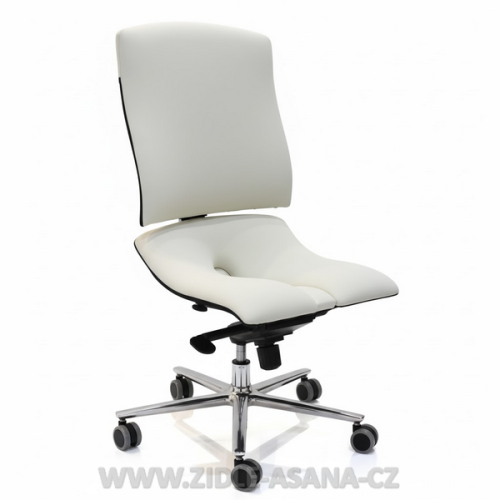 Ergonomická židle Ásana Steel Basic Textil White Pearl