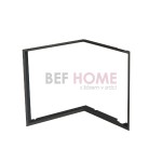 Zazdívací rámeček 1x90° černý BeF Flat 4 L 