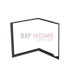Zazdívací rámeček 1x90° černý BeF Flat 4 L 