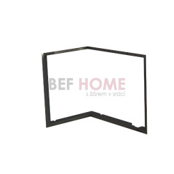 Zazdívací rámeček 1x90° černý BeF Flat 6 L 
