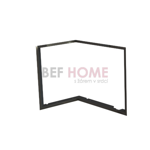 Zazdívací rámeček 1x90° černý BeF Flat 6 L 