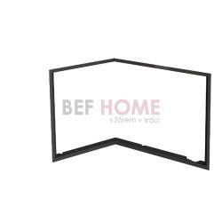 Zazdívací rámeček 1x90° černý BeF Flat 8 L 