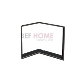 Zazdívací rámeček 1x90° černý BeF Flat V 6 L 