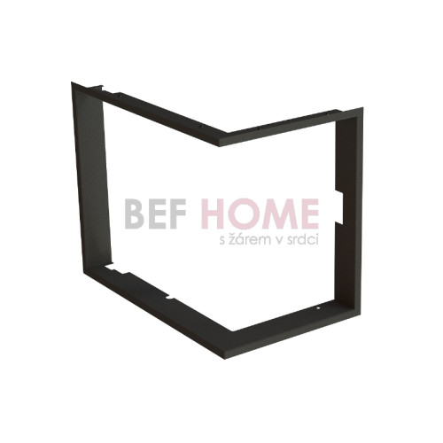 Zazdívací rámeček 1x90° černý BeF Aquatic WH (V) 60 CP/CL/, (V) 65 CP/CL
