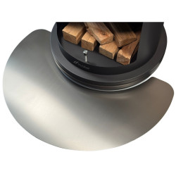 Deska ochranná před krb (kartáčovaný nerez) DN 550