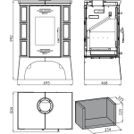 Kachlová kamna Haas Sohn Eboli černá, kachle karamel