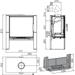 Krbová kamna Haas Sohn DALE zrzavá patina