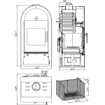 Krbová kamna Haas Sohn NIVALA s výměníkem černá, béžová