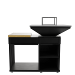 KRATKI Ohniště s grilem QUADRUM s dřevěnou deskou