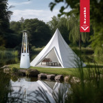 KRATKI Plynový ohřívač UMBRELLA bílý