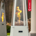 KRATKI Plynový ohřívač UMBRELLA bílý